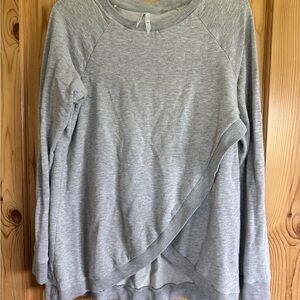 Maternity seraphine cross panel sweatshirt